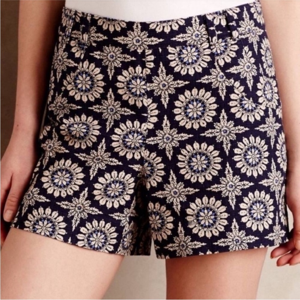 Elevenses | Anthropology Floral Patterned Shorts size 10